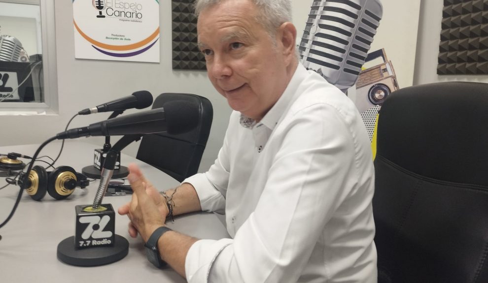 Chano Franquis en los estudios de El Espejo Canario