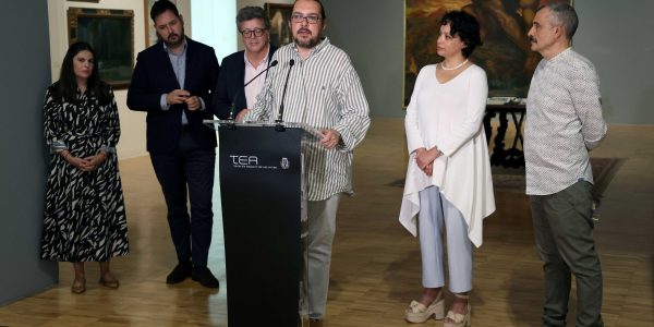 Sergio Rubira en la presentación de la exposición | Foto: TEA