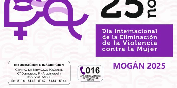 Cartel del 25-N en Mogán