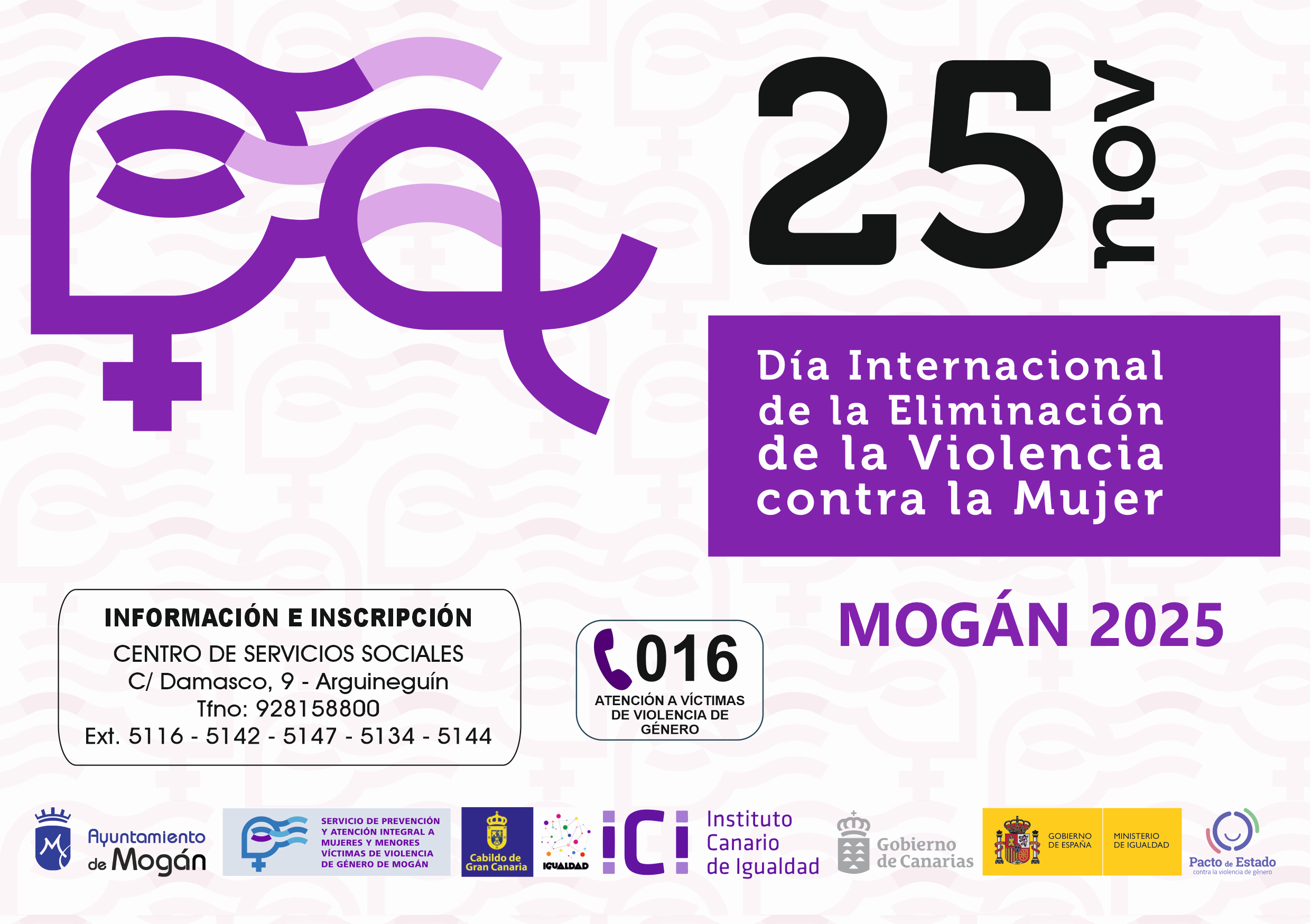 Cartel del 25-N en Mogán