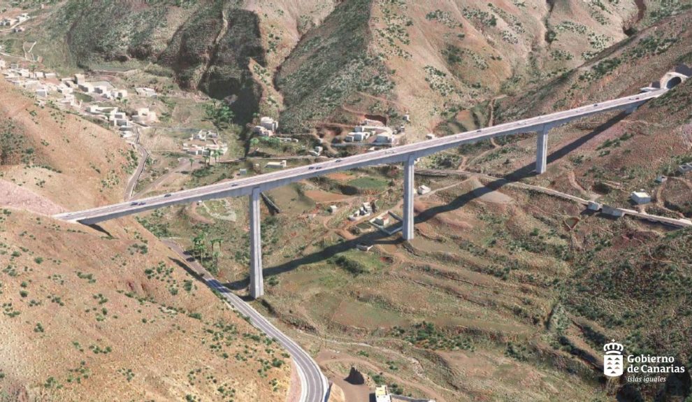 Infografía del viaducto de El Risco | Foto: Gobierno de Canarias