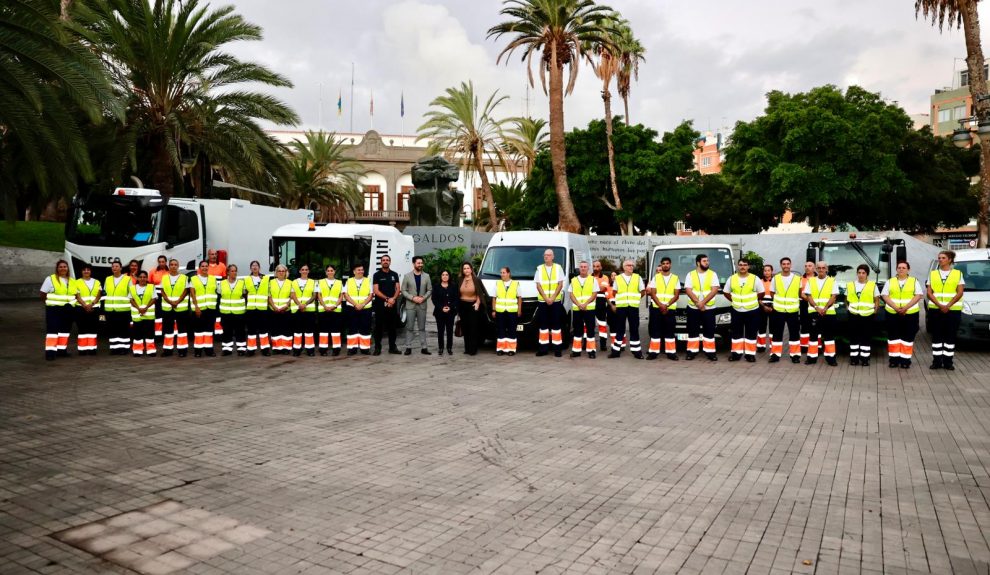 Carolina Darias, junto a Héctor Alemán, en la presentación del dispositivo | Foto: Ayuntamiento de Las Palmas de Gran Canaria
