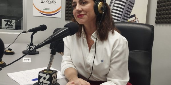 Vidina Cabrera en los estudios de El Espejo Canario