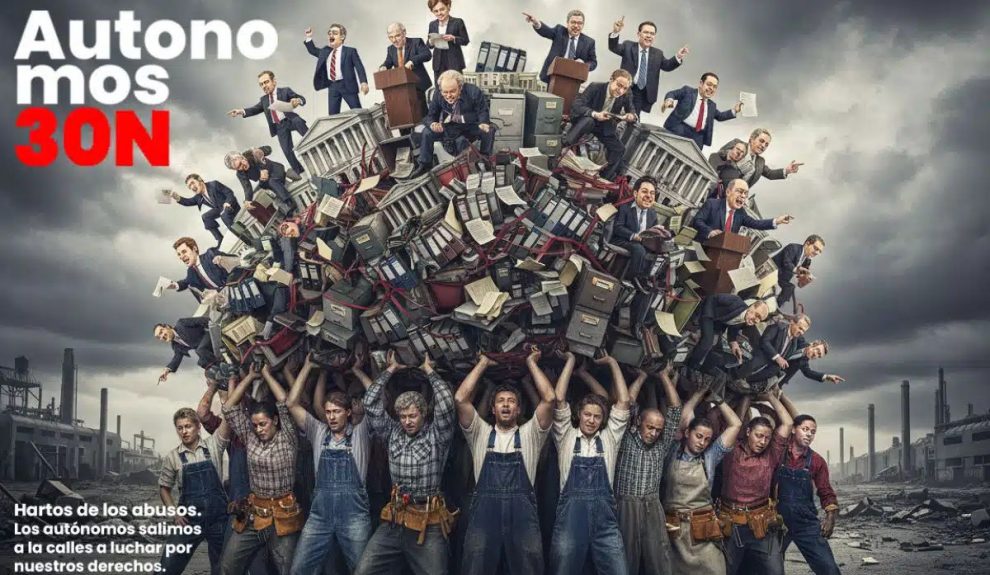 Cartel de la manifestación de autónomos del 30 de noviembre