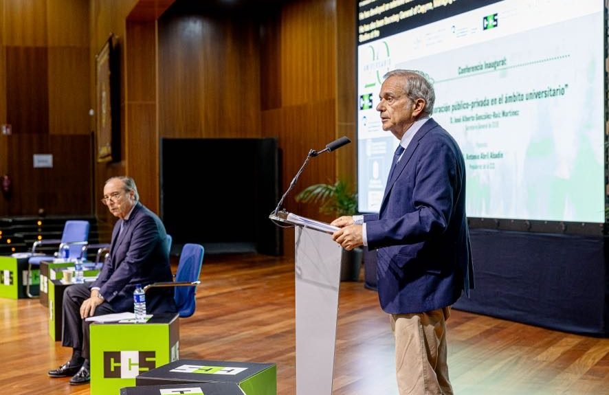 Antonio Abril en el 20º aniversario de la Conferencia de Consejos Sociales de Universidades Españolas | Foto: Marcos de Rada - ULPGC