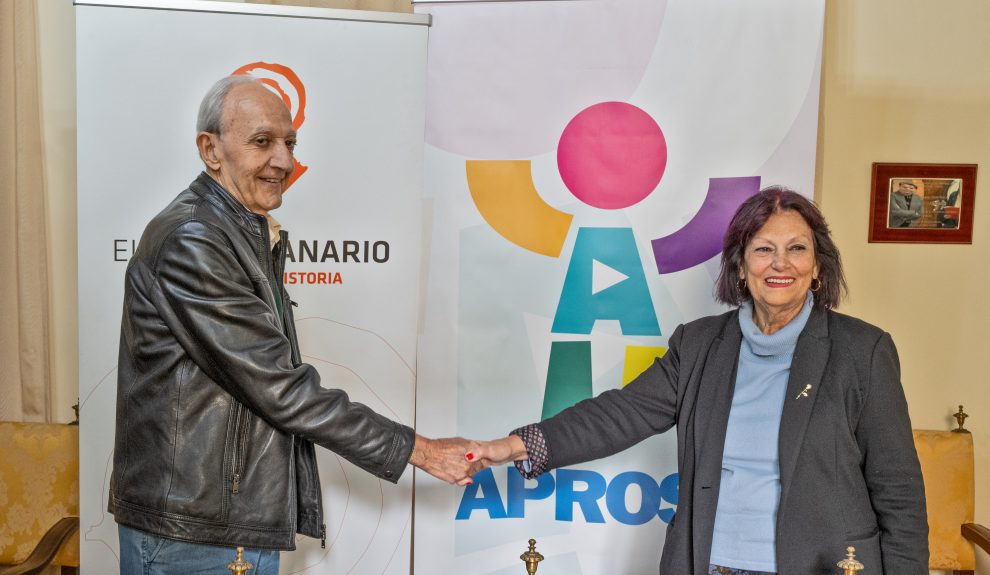 Firma del convenio entre el Museo Canario y Aprosu | Foto: Aprosu
