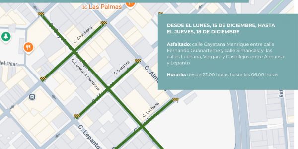 Mapa de calles afectadas