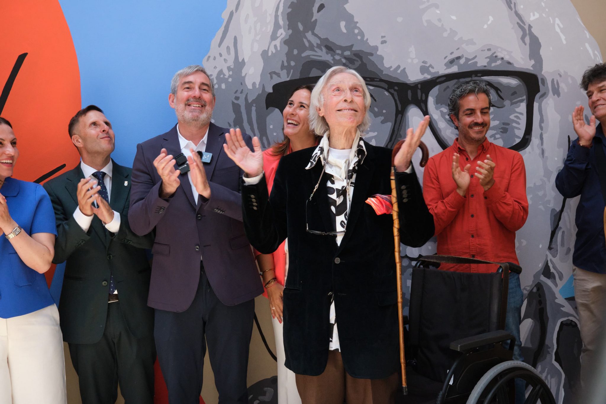 Pepe Dámaso en la inauguración del Centro de las Artes Pepe Dámaso en Fuerteventura