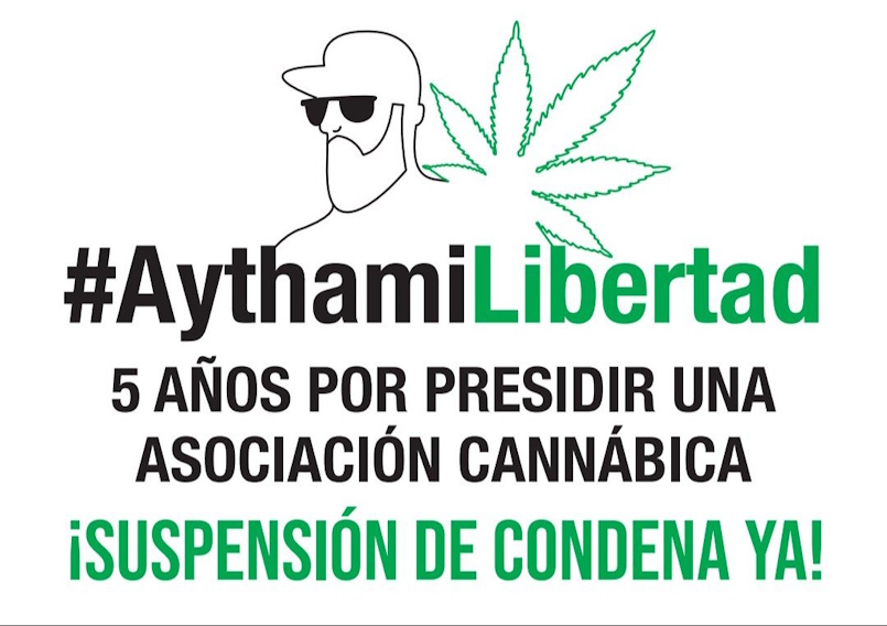 Cartel pidiendo la libertad de Aythami