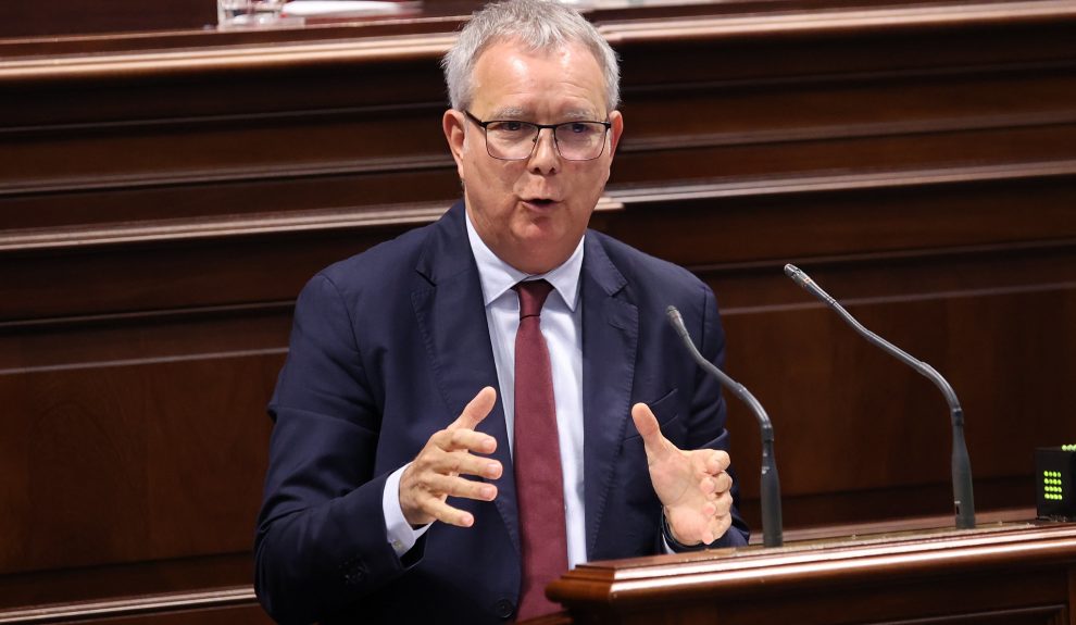 Chano Franquis en una intervención parlamentaria | Foto: Parlamento de Canarias