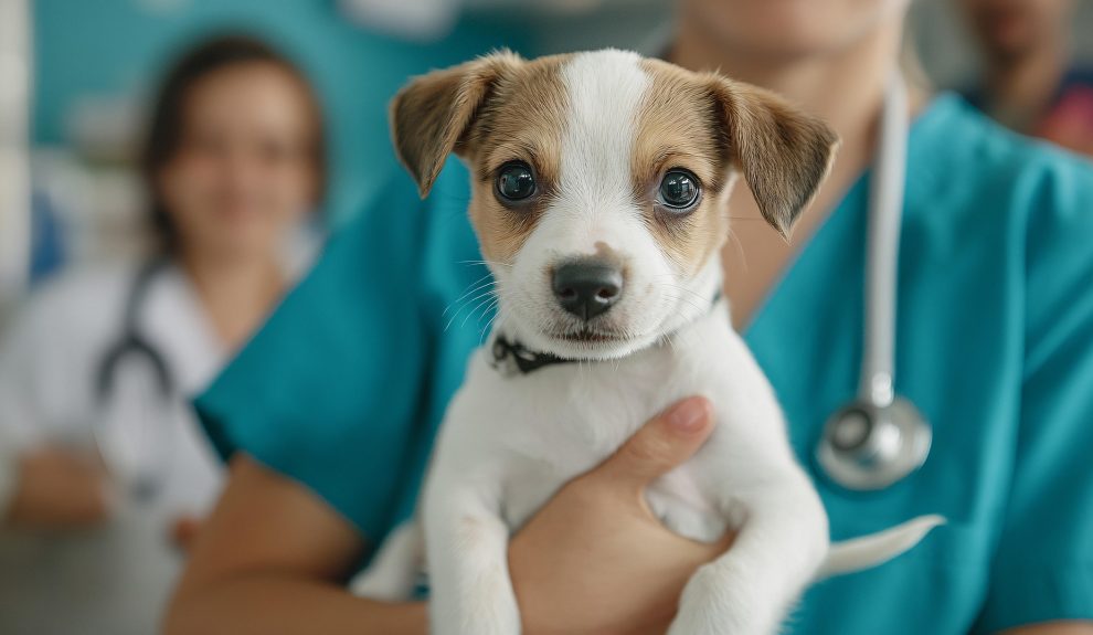 Perro en la consulta de un veterinario | Foto: Pixabay