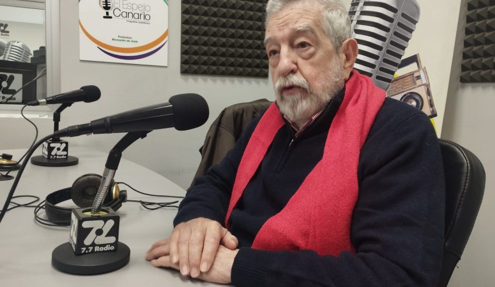 Marcos Gómez Sancho en los estudios de El Espejo Canario