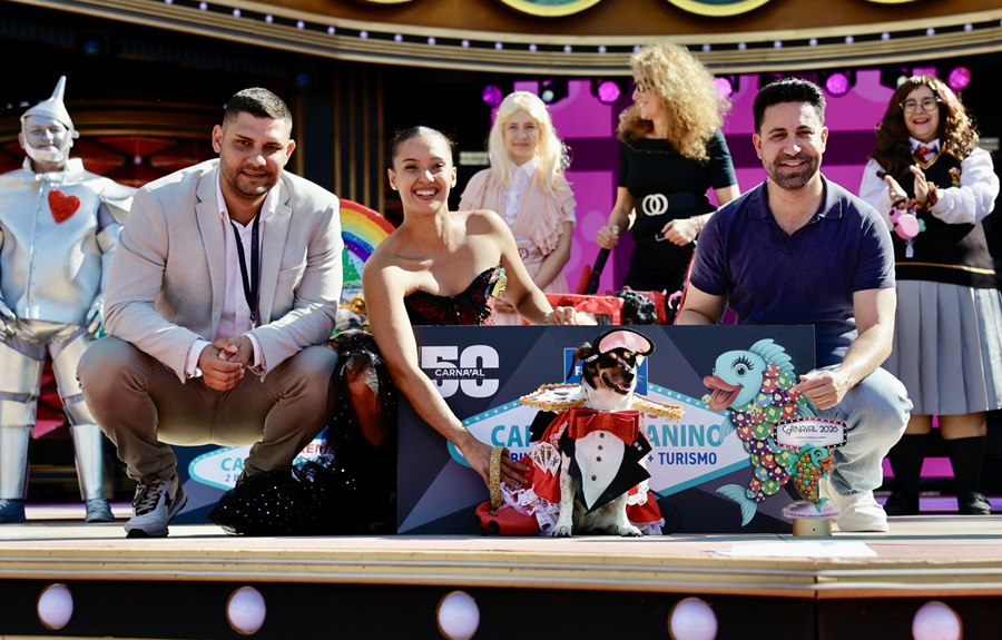 Arepa, primer premio en el CArnaval canino de Las Palmas de Gran Canaria 2026 | Foto: SPLPGC