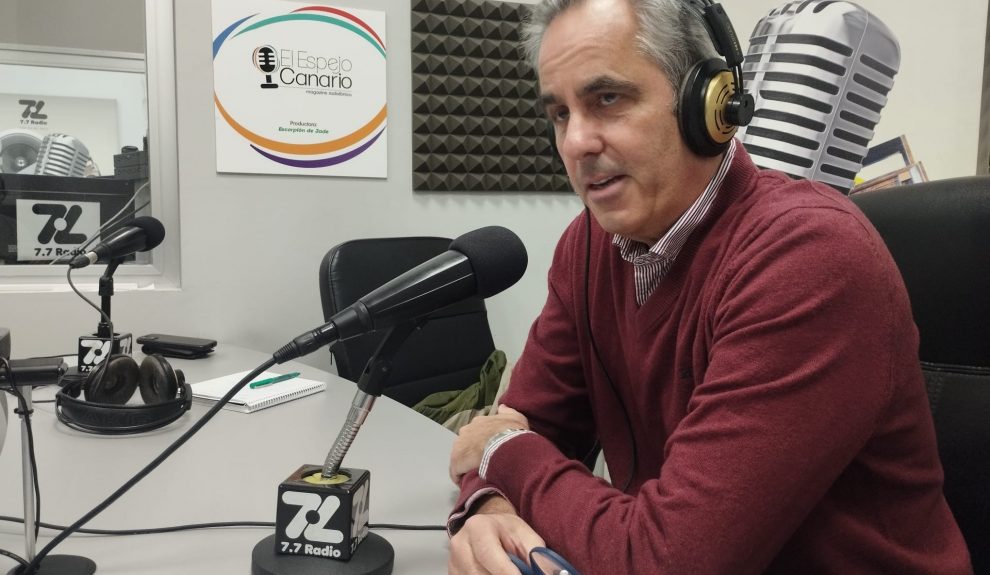 Miguel Jorge Blanco en los estudios de El Espejo Canario