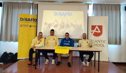 La actividad contó con la participación de Santi, Acoray y Adrián, integrantes del equipo i+i, así como de Aitor, vinculado al proyecto de EntrenaTalento | Foto: UD Las Palmas