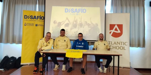 La actividad contó con la participación de Santi, Acoray y Adrián, integrantes del equipo i+i, así como de Aitor, vinculado al proyecto de EntrenaTalento | Foto: UD Las Palmas