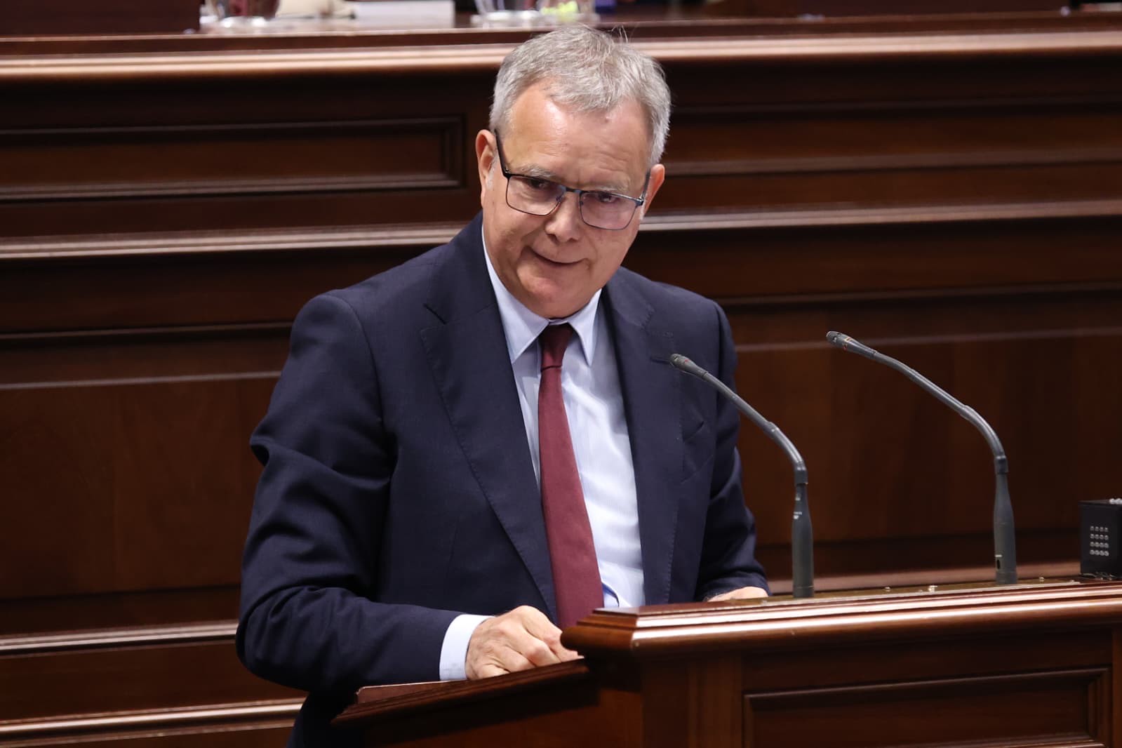 Chano Franquis durante su intervención | Foto: Parlamento de Canarias