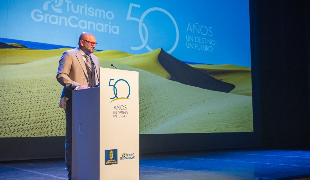 Carlos Álamo durante el estreno del documental 50 años, un destino, un futuro | Foto: Turismo de Gran Canaria