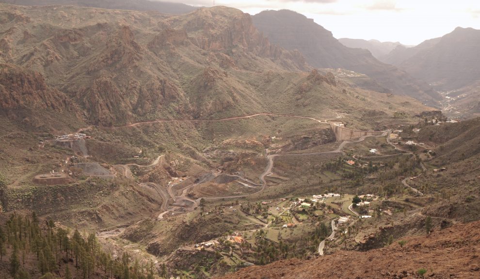 Estado actual del interior del vaso de la Presa de Soria | Foto; Julio Cuenca