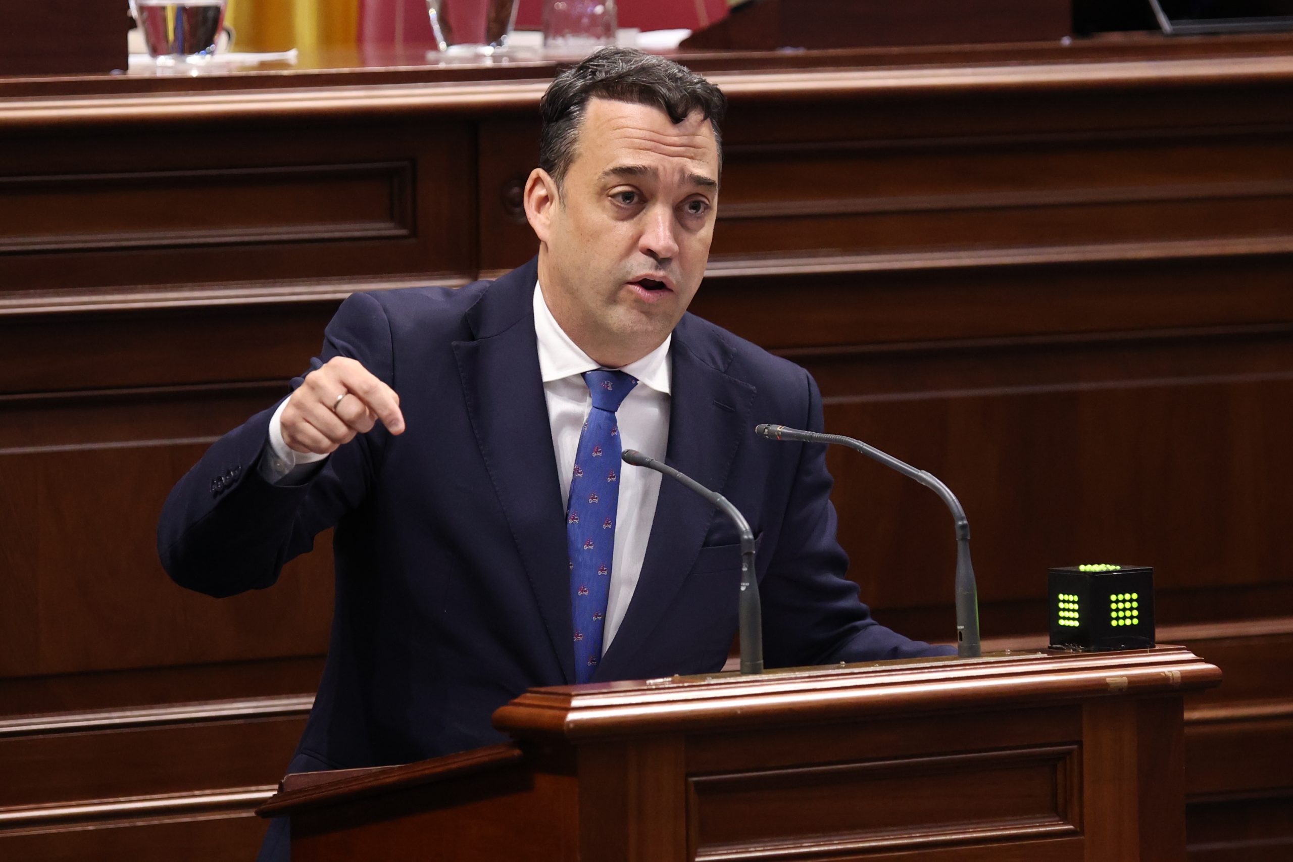 Juan Manuel García Casañas en un momento del debate | Foto: PP de Canarias