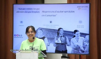 Marcia Díaz en el Parlamento de Canarias | Foto: Parcan