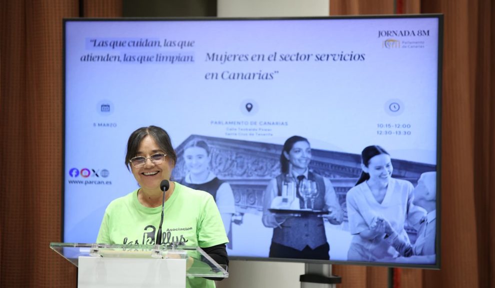 Marcia Díaz en el Parlamento de Canarias | Foto: Parcan