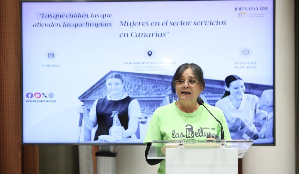 Marcia Díaz en el Parlamento de Canarias | Foto: Parcan