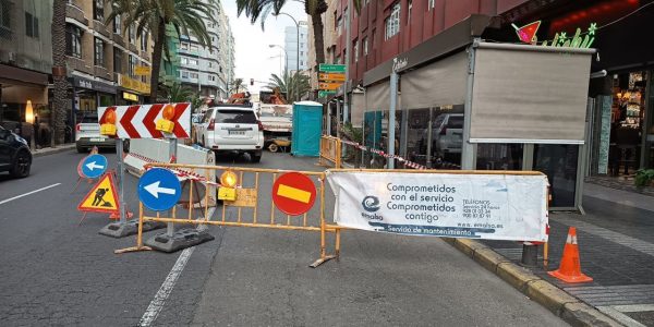 Trabajos en la calle Olof Palme | Foto: Emalsa