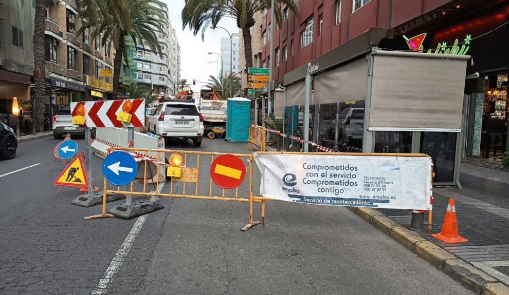 Trabajos en la calle Olof Palme | Foto: Emalsa