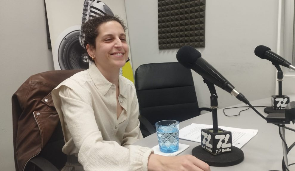 Adriana García en los estudios de El Espejo Canario