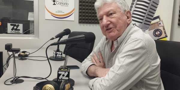 Pedro Quevedo en los estudios de El Espejo Canario