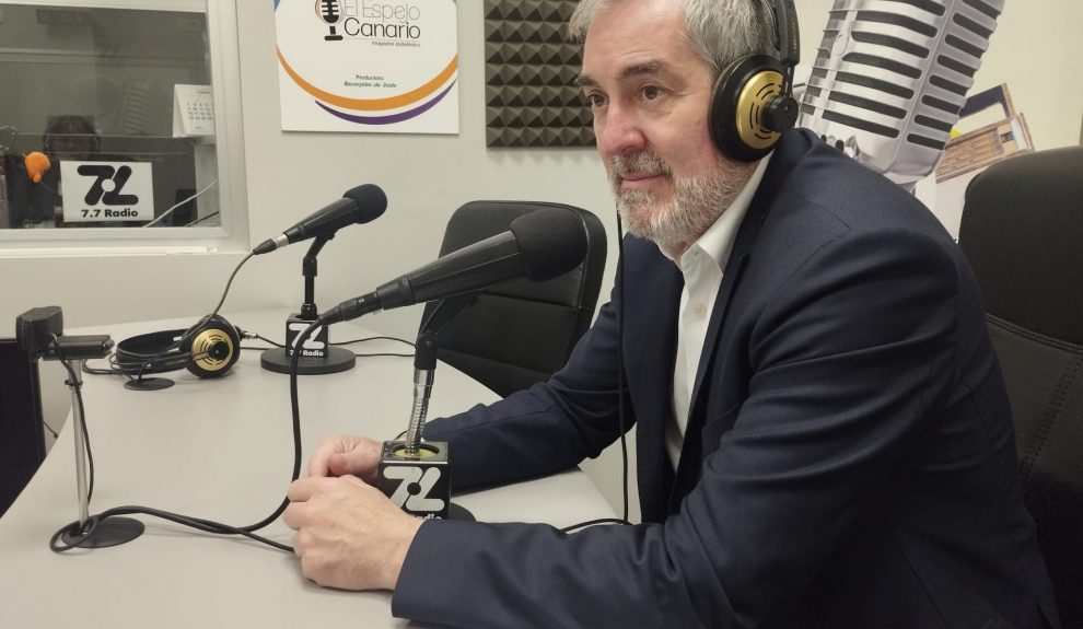 Fernando Clavijo en los estudios de El Espejo Canario