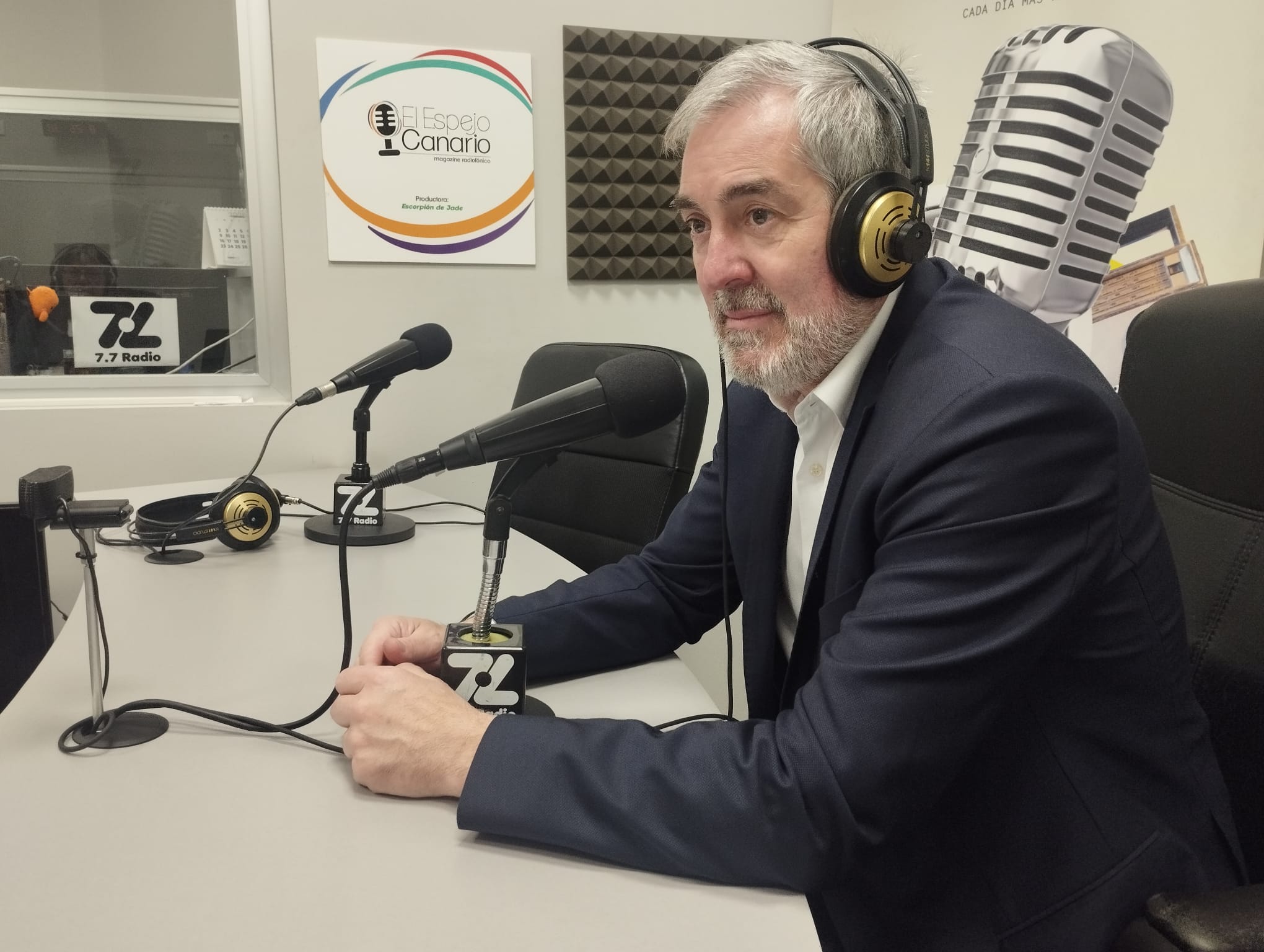Fernando Clavijo en los estudios de El Espejo Canario