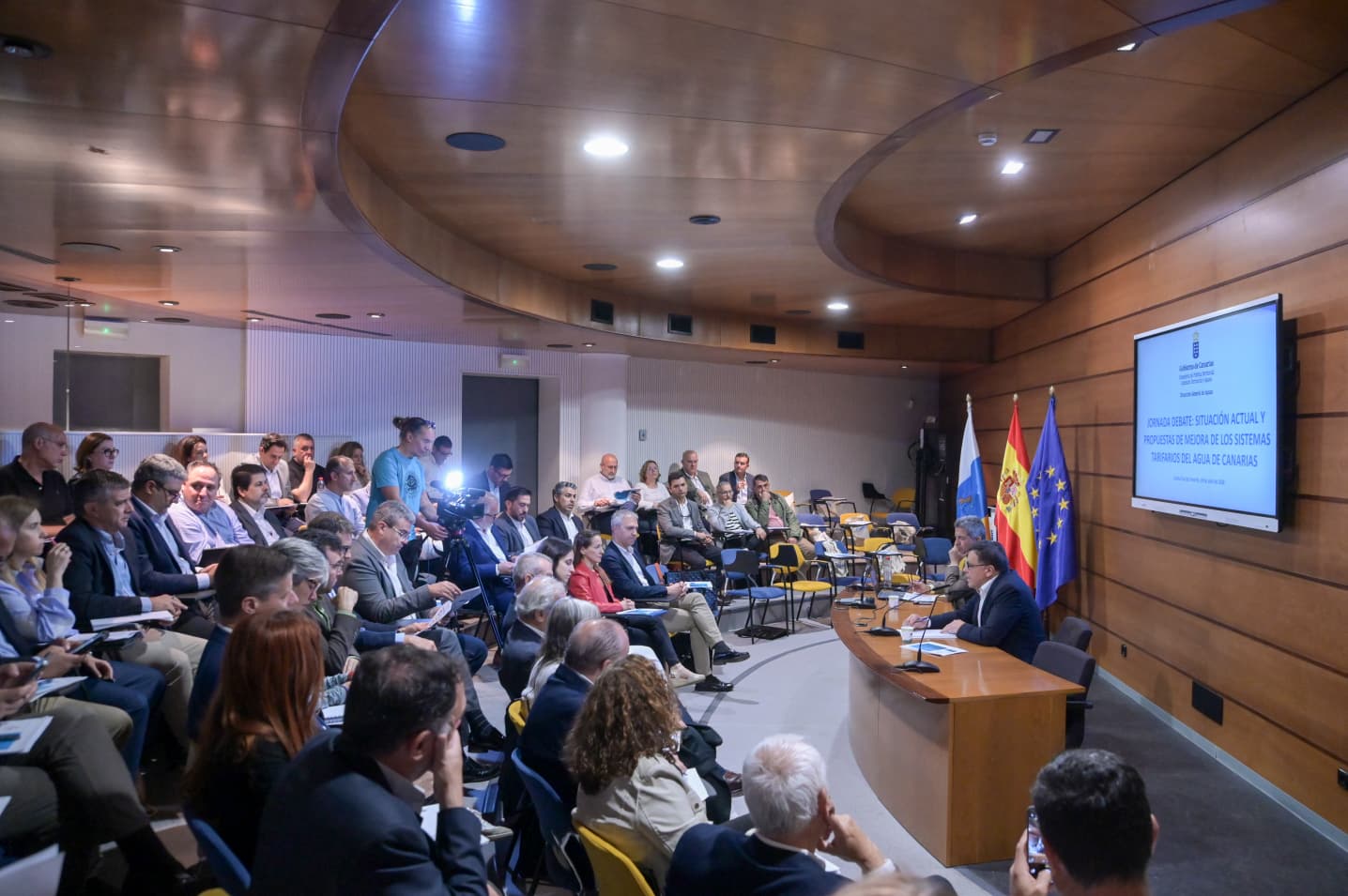 Acto Los sistemas tarifarios del agua en Canarias organizada por la Dirección General de Aguas del Ejecutivo autonómico | Foto: Gobierno de Canarias