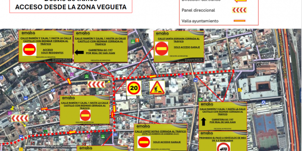 EMALSA mejora y repara desde mañana la red de saneamiento de las calles Castillo y Ramón y Cajal