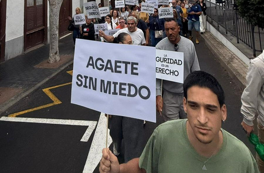 Protesta de los empresarios de Agaete | Foto: AEGA