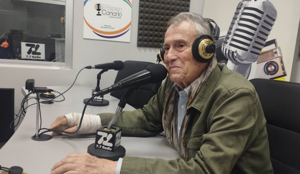 Francisco Rubio Royo en los estudios de El Espejo Canario
