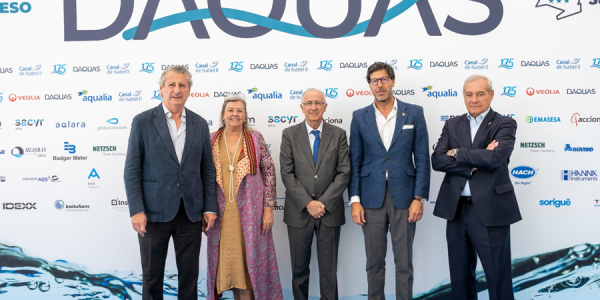 El concejal de Aguas junto al presidente de Daquas la directora general de Emalsa el CEO de Saur Spain Gestagua y el director de Operaciones de Saur Spain Gestagua | Foto: Ayuntamiento de Las Palmas de Gran Canaria