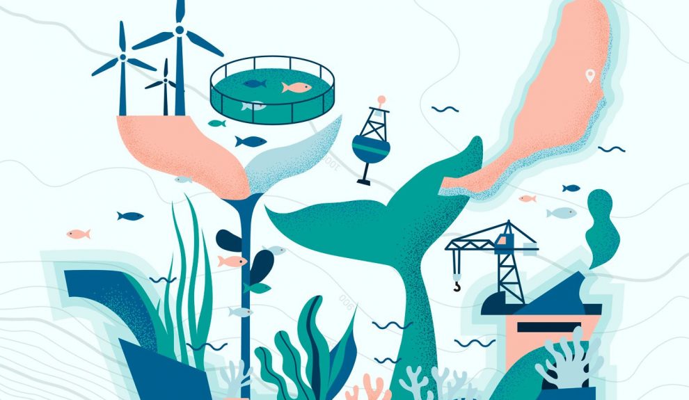 Cartel de la Jornada de innovación y co-creación de proyectos vinculados a la industria de la economía azul en Fuerteventura