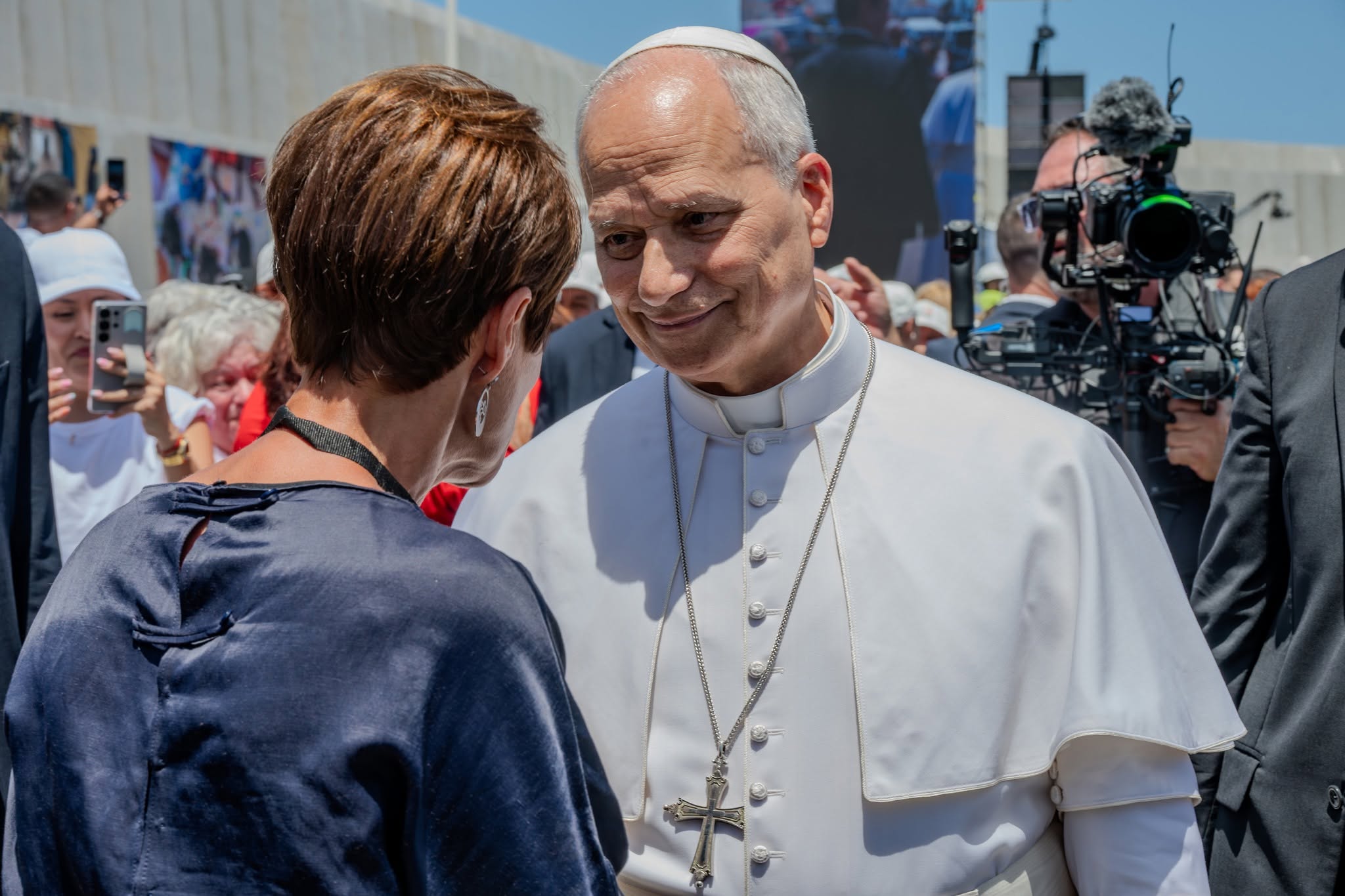 Visita del papa León XIV al muelle de ARguineguín | Foto: Ayuntamiento de Mogán