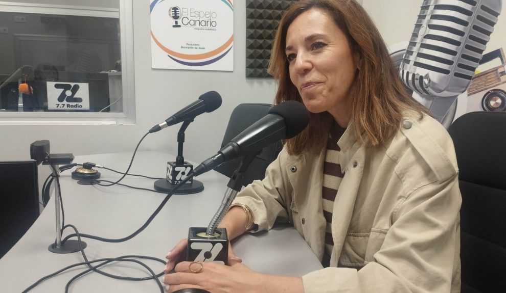 Jéssica de León en los estudios de El Espejo Canario