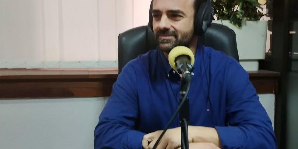 Aarón Afonso en los estudios de El Espejo Canario