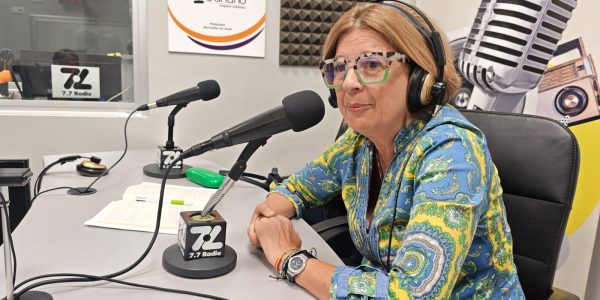 Pepa Luzardo en los estudios de El Espejo Canario