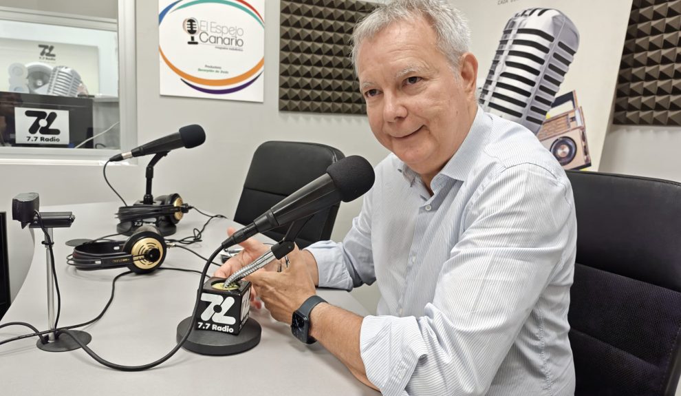 Chano Franquis en los estudios de El Espejo Canario