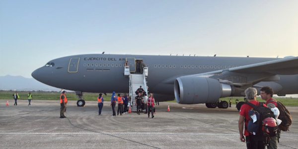 Salida de un avión con ayuda para Venezuela | Foto: Ministerio de Defensa