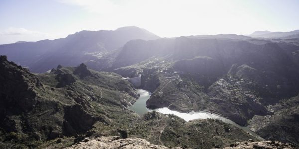 Agua embalsada en las Presa de Soria y Chira en 2021 Tras La Borrasca Filomena | Foto: Julio Cuenca