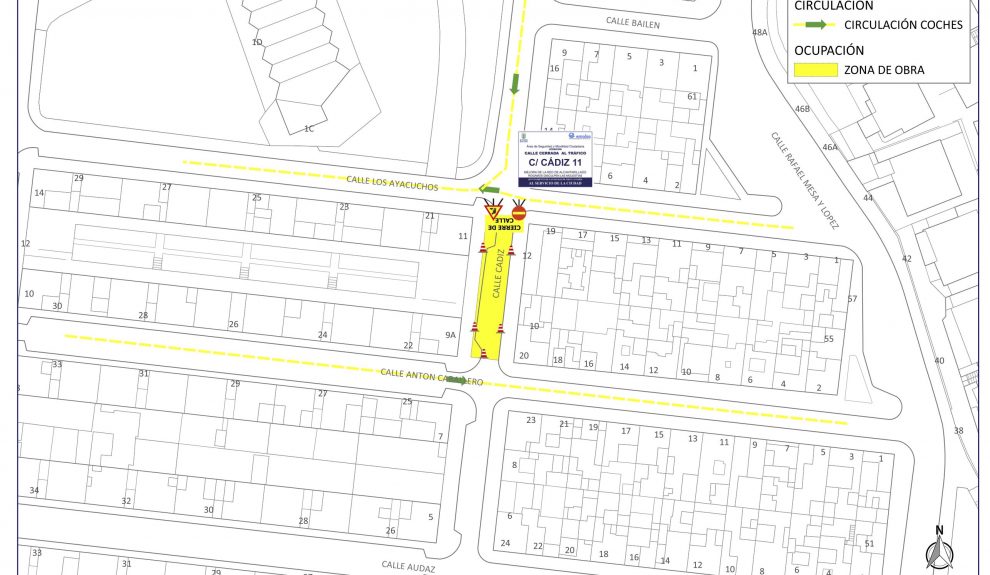 EMALSA inicia obras para reparar la red de saneamiento de la calle Cádiz | Foto: EMALSA