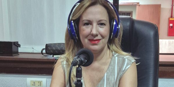 Rosa Dávila en los estudios de El Espejo Canario