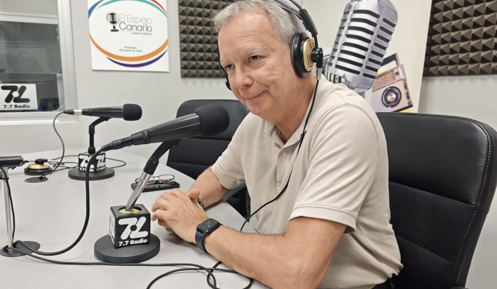 Chano Franquis en los estudios de El Espejo Canario