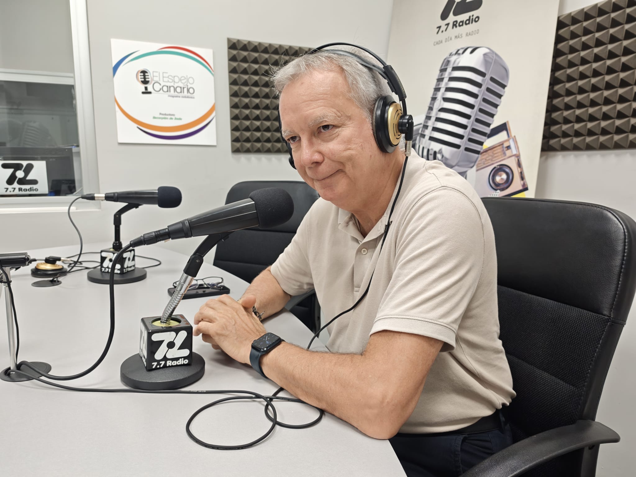 Chano Franquis en los estudios de El Espejo Canario